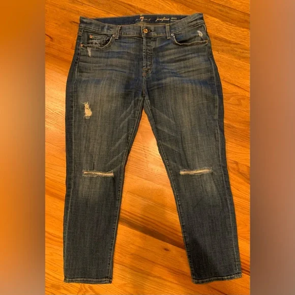 7 for all mankind Josefina skinny boyfriend Jeans 31 - Picture 2 of 6
